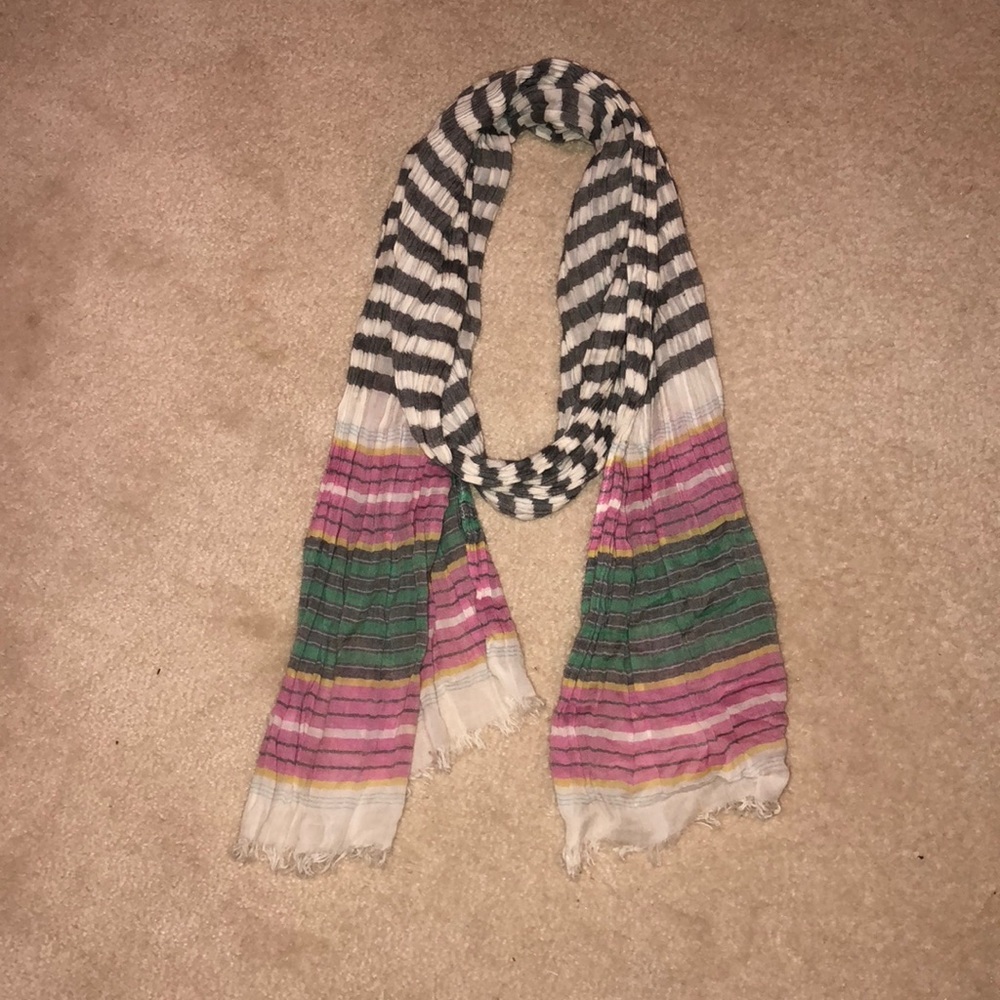 Distressed Striped Scarf